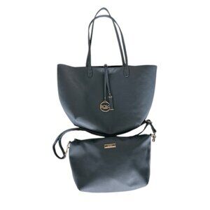BCBG 2 for 1 double black purse set
